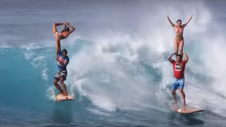 【動画】凄すぎるよ・・・ハワイで開催されるフィギアスケートなサーフィン